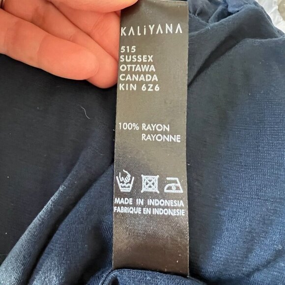 Kaliyana Size 1 / M Gerona Dress Ink Boston Blue Long Pockets Lagenlook Artwear - Picture 10 of 10